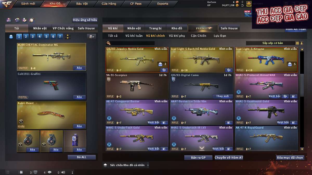 shop acc cf uy tin gia re